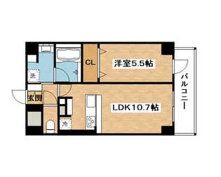 ハピネスガーデン新大阪【9階】の間取り