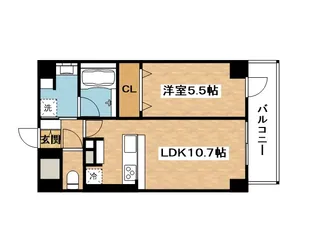 ハピネスガーデン新大阪【4階】の間取り