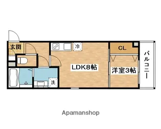 ジーメゾン吹田岸部【3階】の間取り