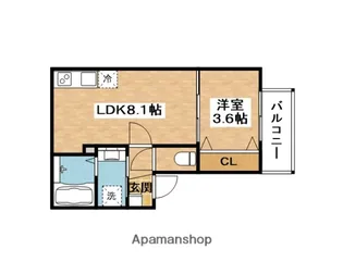 ジーメゾン吹田岸部【3階】の間取り