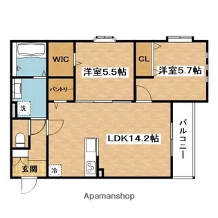 BELLE VILLE SAIDELA(ベルヴェーレサイデラ)【2階】の間取り