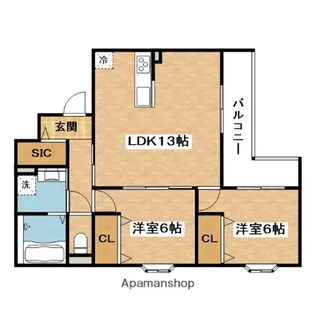 BELLE VILLE SAIDELA(ベルヴェーレサイデラ)【2階】の間取り