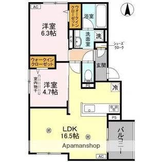 D-residence南茨木【3階】の間取り