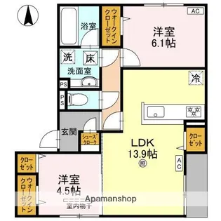 D-residence南茨木【1階】の間取り