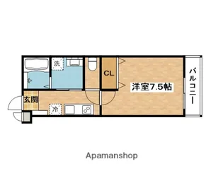 プルメリア関大前【3階】の間取り