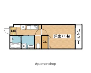プルメリア関大前【3階】の間取り