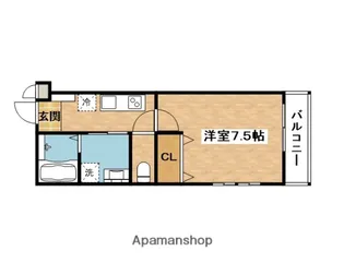 プルメリア関大前【3階】の間取り