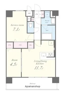 セイワパレス新大阪【8階】の間取り