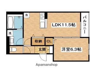 サビオ ラ パーチェ【2階】の間取り