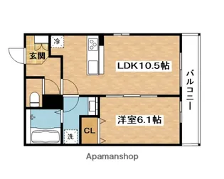 サビオ ラ パーチェ【3階】の間取り
