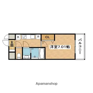 ALIVIS SHIMO−SHINJO SOL TERRACE【3階】の間取り