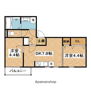 リオグランデ金田【1階】の間取り