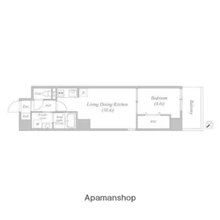 BROAD江坂広芝町RESIDENCE【4階】の間取り