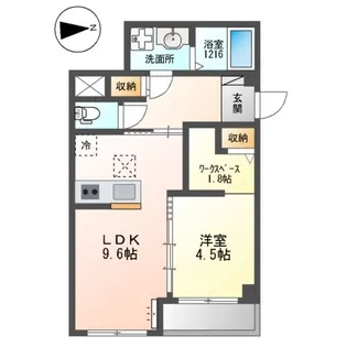 ブランキューブ南摂津【1階】の間取り