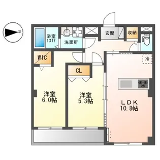 ブランキューブ南摂津【3階】の間取り