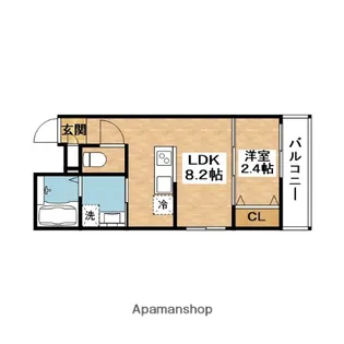 リアコート千里丘Ⅰ NORTH【1階】の間取り