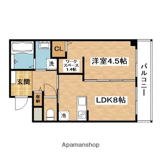 ブランキューブ南摂津【3階】の間取り