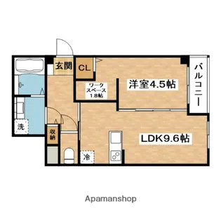 ブランキューブ南摂津【1階】の間取り