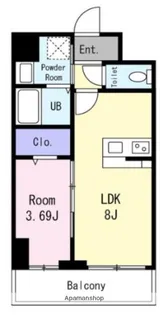 GRAN PASEO 江坂【1階】の間取り
