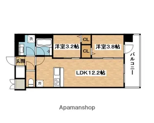 スプランディッド大阪EAST【10階】の間取り