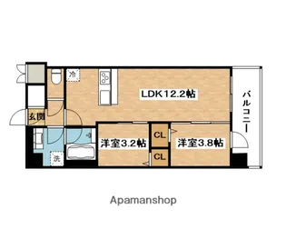 スプランディッド大阪EAST【7階】の間取り