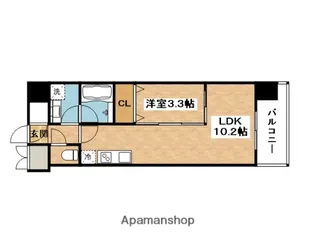 スプランディッド大阪EAST【11階】の間取り