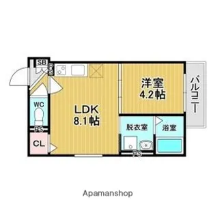 グリッター上新庄【2階】の間取り