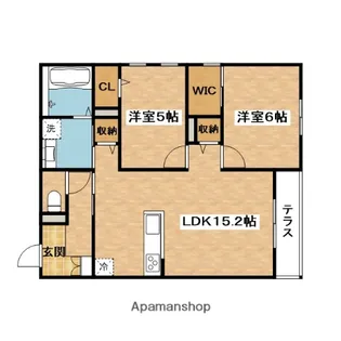 ハイテラス千里山【1階】の間取り