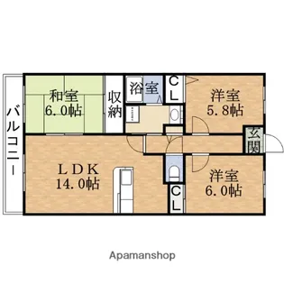 サニーパレス京橋【7階】の間取り