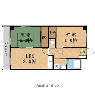 M’プラザ城東・弐番館【3階】の間取り