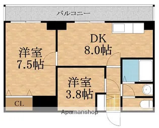 リードプラザ清水【7階】の間取り