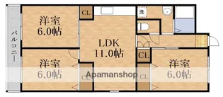マルニコーポ都島第4【1階】の間取り