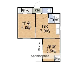 サンシャイン御幸【3階】の間取り