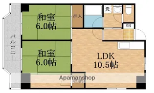 日宝ライフ放出西【8階】の間取り