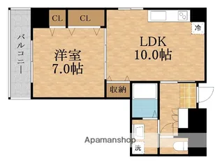 グランルージュ城東【9階】の間取り