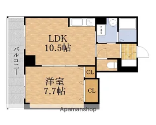 グランルージュ城東【9階】の間取り