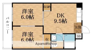 レジデンス都島【6階】の間取り