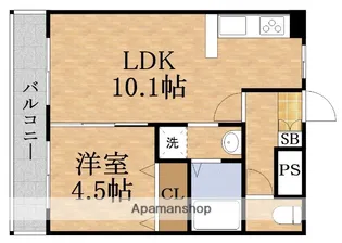コーエイハイツ【4階】の間取り