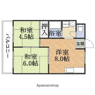 クリアポート福本【4階】の間取り