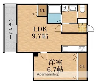 和ハイツⅡ【4階】の間取り
