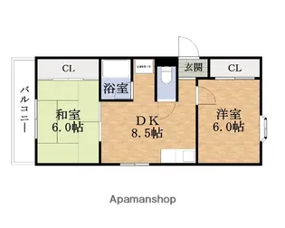 エクセル太子橋Ⅰ【1階】の間取り