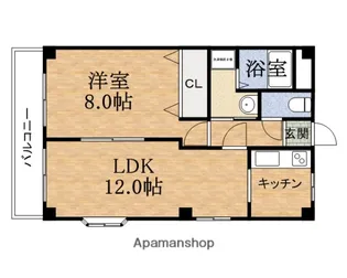 メゾンシンモリ【4階】の間取り