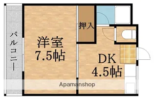 グリーンハイツ 中宮【1階】の間取り