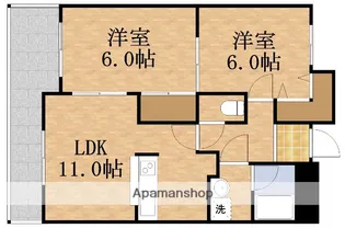 フレアコート京橋【4階】の間取り