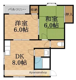 ハイムジュネス【4階】の間取り