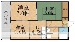 ホワイトハイツ【2階】の間取り
