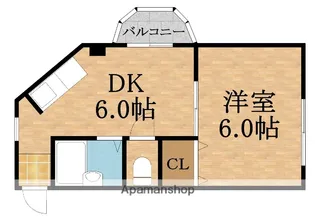 ラウンドⅡ大儀【5階】の間取り