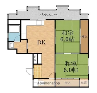 シャトル中宮【2階】の間取り