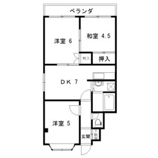 第一寺方ハイツ【2階】の間取り