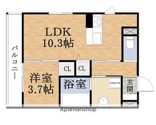 サクラーレ銀橋【3階】の間取り